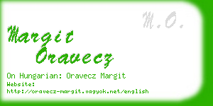 margit oravecz business card